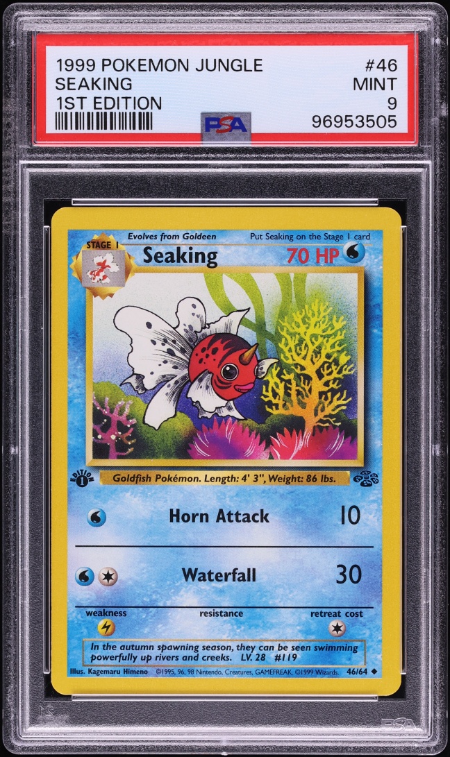 1999 Pokemon Jungle 1st Edition Seaking #46 PSA 9 MINT
