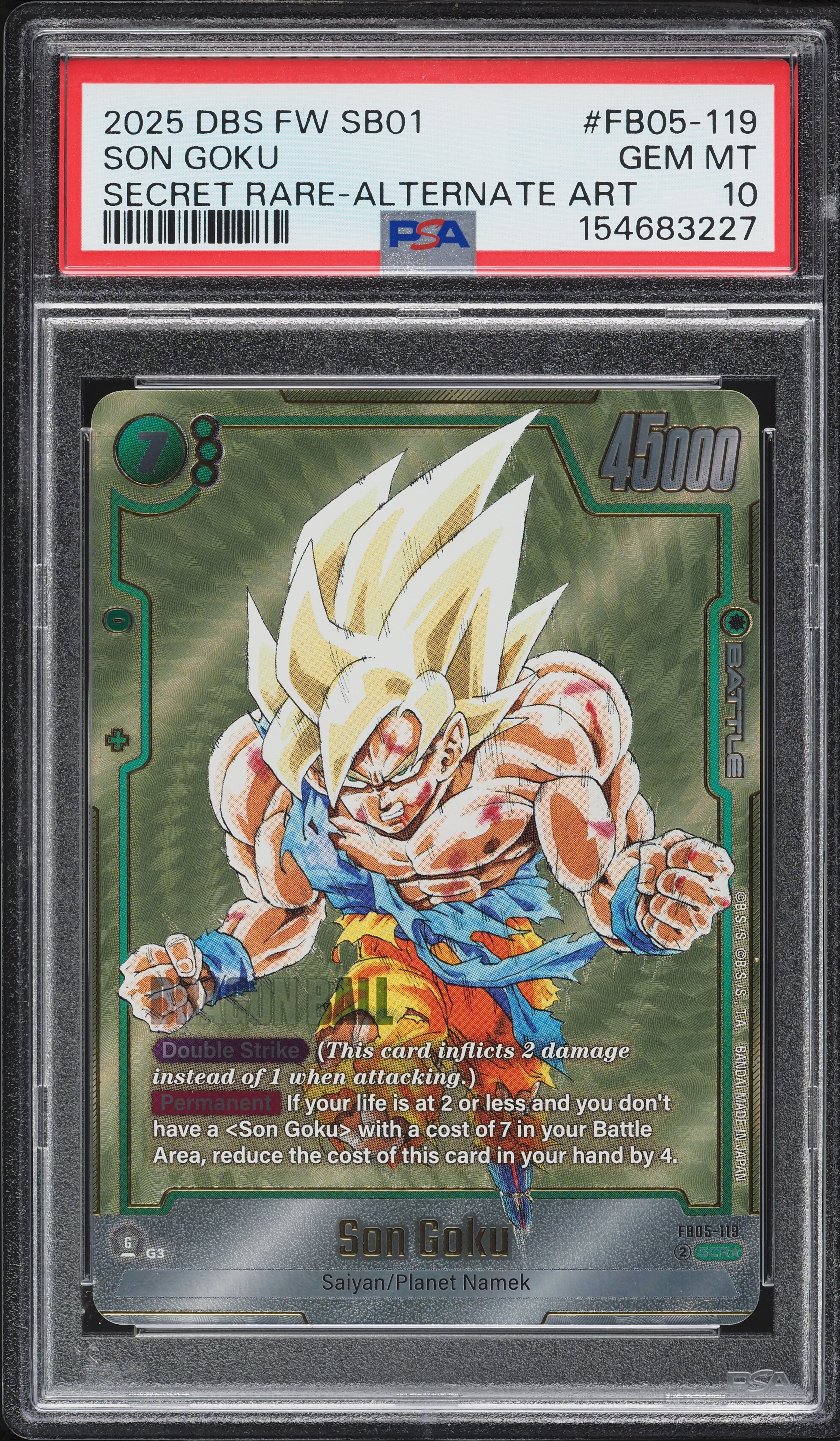 2025 Dragon Ball Super Fusion World Manga Booster 01 Son Goku SCR