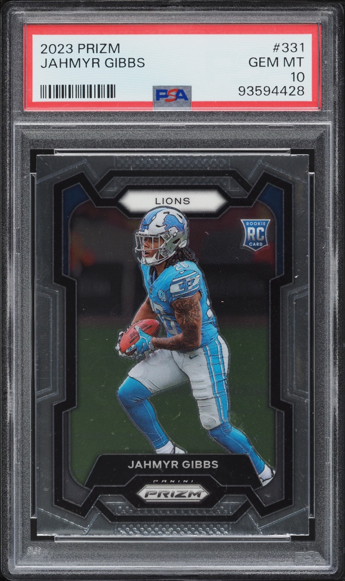 2023 Panini Prizm Jahmyr Gibbs ROOKIE #331 PSA 10 GEM MINT