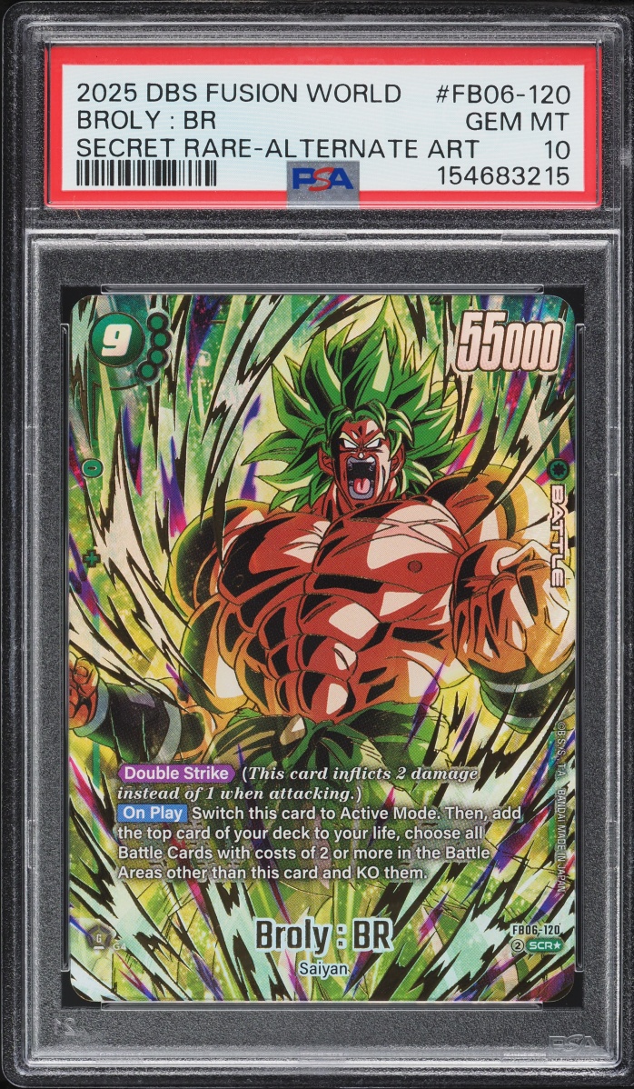 2025 Dragon Ball Super Fusion World Rivals Clash SCR Alt Art Broly