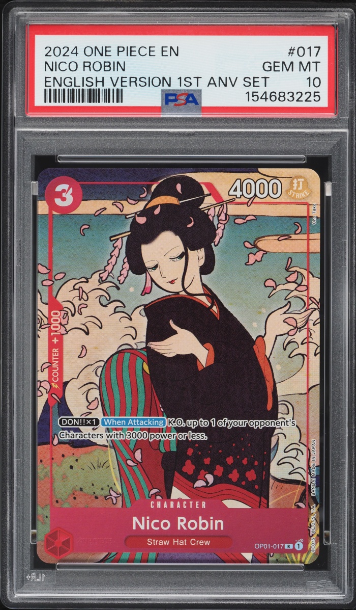 2024 One Piece 1st Anniversary Set Nico Robin #OP01-017 PSA 10 GEM