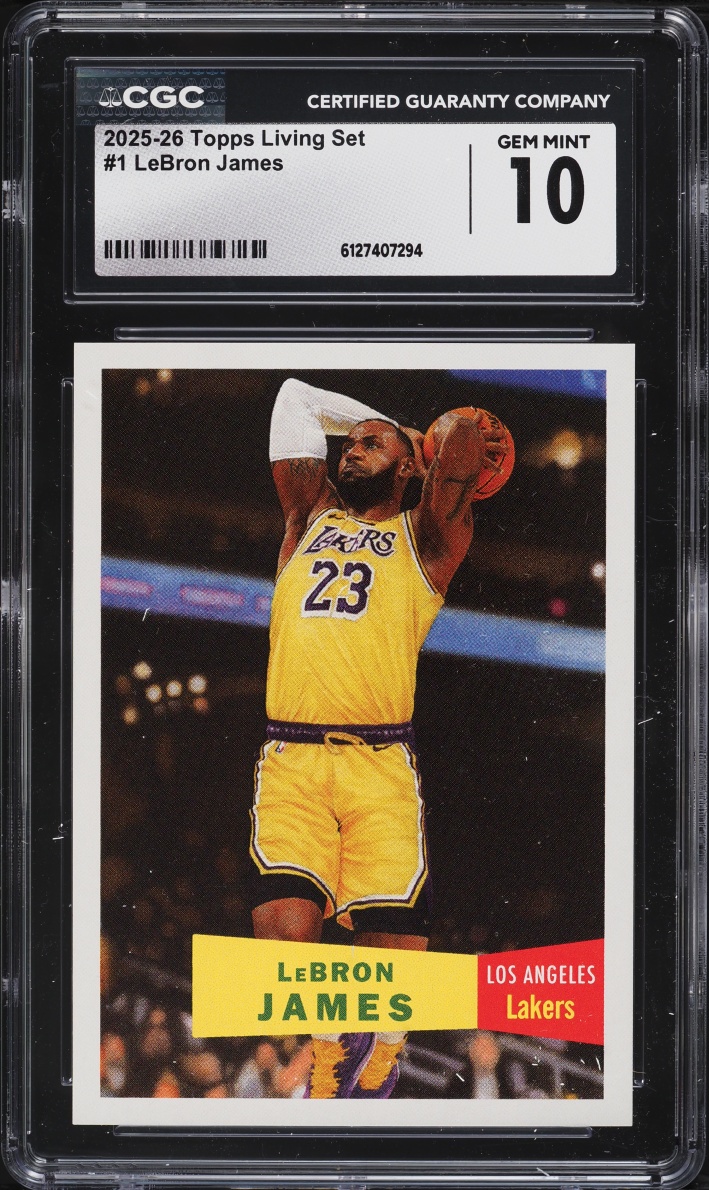 2025 Topps Living Set LeBron James #1 CGC 10 GEM MINT