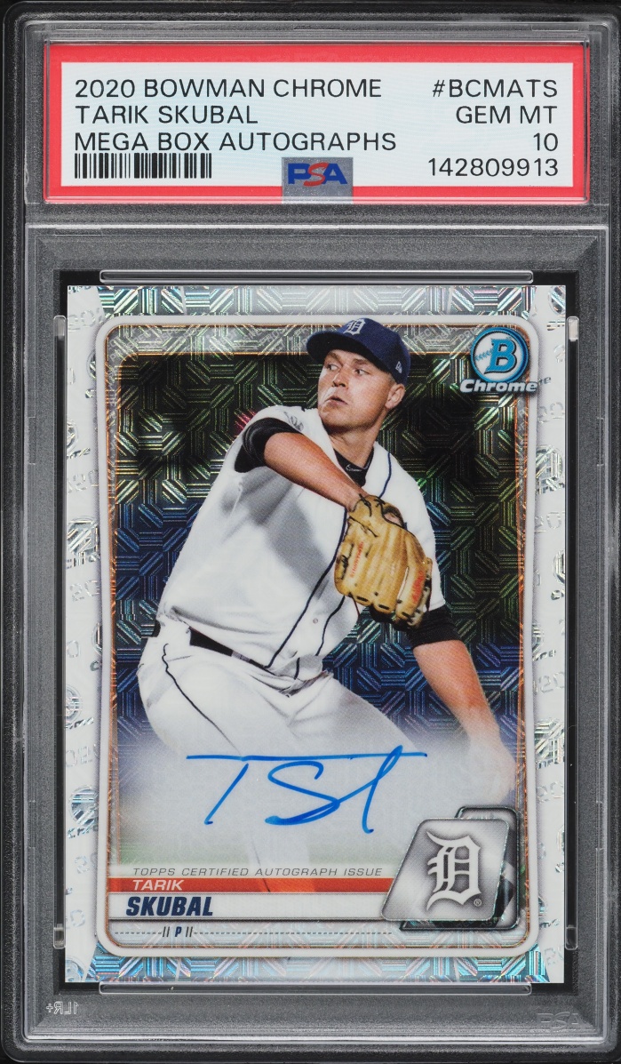 2020 Bowman Chrome Mega Box Tarik Skubal AUTO #BCMA-TS PSA 10 GEM MINT