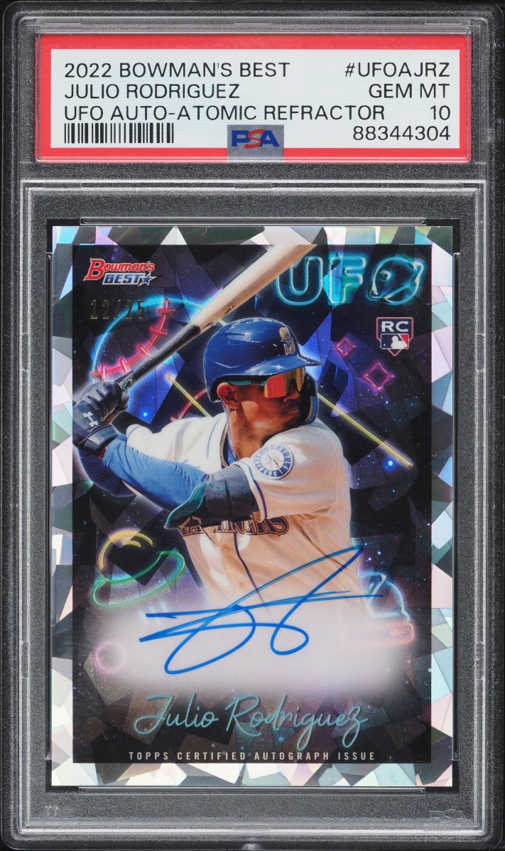 2022 Bowman's Best UFO Atomic Refractor Julio Rodriguez RC AUTO /25 #UFOAJRZ PSA 10 GEM MINT