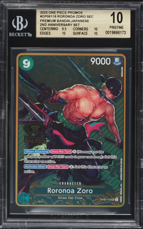 2024 One Piece Japanese 2nd Anniversary Set Roronoa Zoro #OP06-118