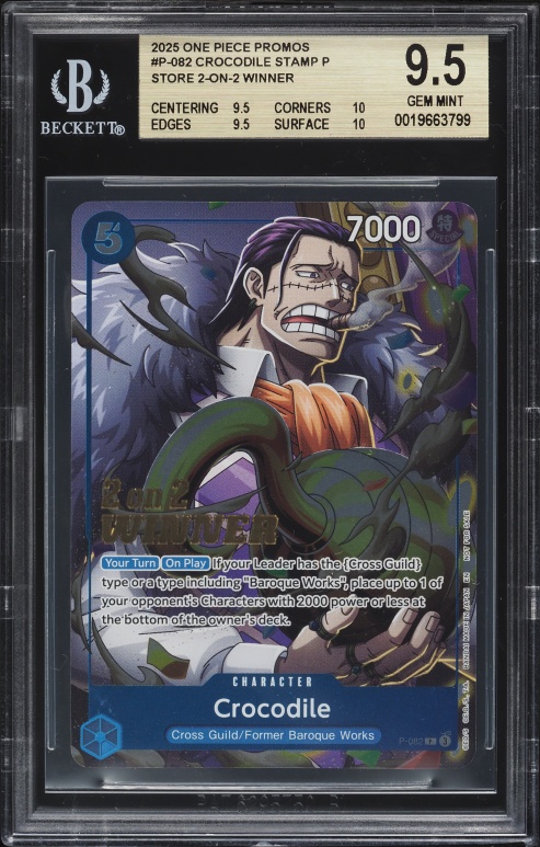 2025 One Piece Promo Store 2 On 2 Battle Winner Crocodile #P-082