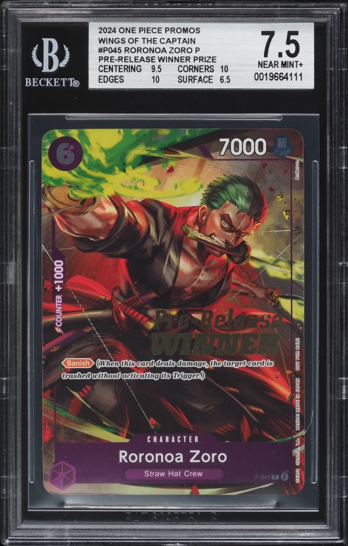 2015 One Piece Japanese Wanted Deck Roronoa Zoro CGC 10 GEM MINT