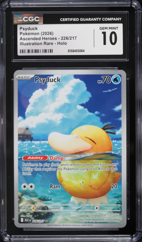 超希少　PSA10 コダック　PSYDUCK 009 2019 Pokemon Japanese Sun & Moon Detective Pikachu Psyduck #9 PSA
