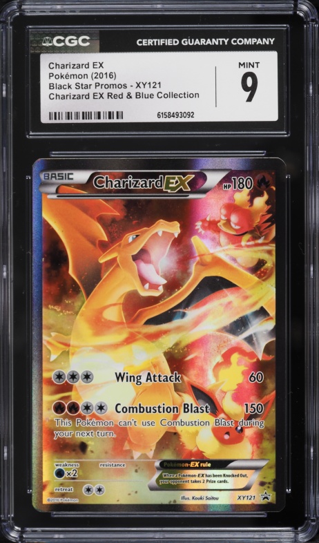2016 Pokemon XY Promo Red & Blue Collection Alt Art Charizard EX #XY121 CGC 9 MINT