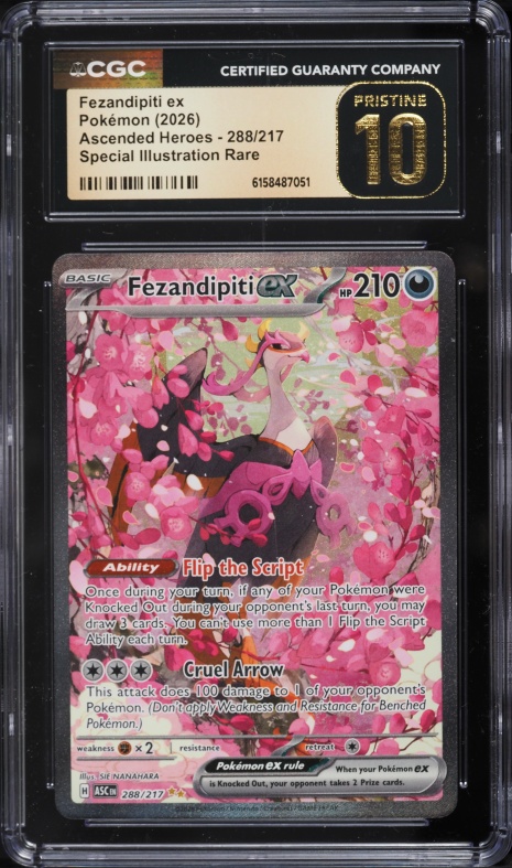 2025 Pokemon Japanese Mega Dream ex SAR Fezandipiti ex #244 CGC 10 GEM MINT  on Fanatics Collect