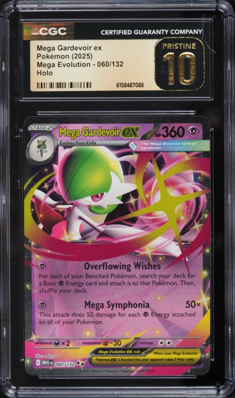 2025 Pokemon Mega Evolution Holo Mega Gardevoir EX #60 CGC 10 PRISTINE