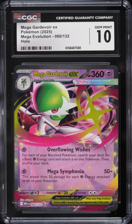 2025 Pokemon Mega Evolution Holo Mega Gardevoir EX #60 CGC 10 GEM MINT