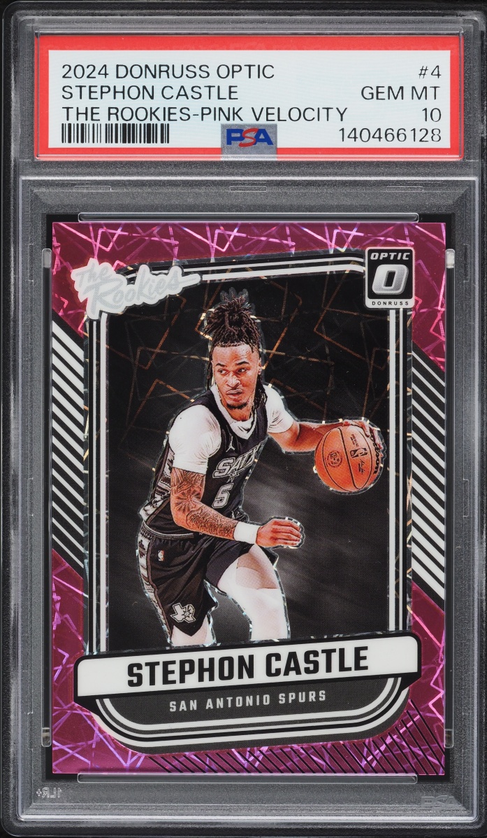 2024 Donruss Optic The Rookies Pink Velocity Stephon Castle /79 #4 PSA 10 GEM MINT