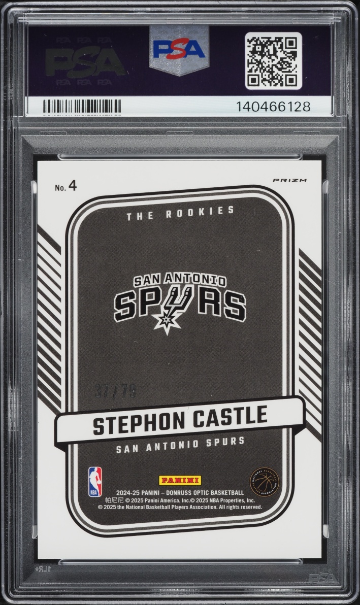 2024 Donruss Optic The Rookies Pink Velocity Stephon Castle /79 #4 PSA 10 GEM MINT