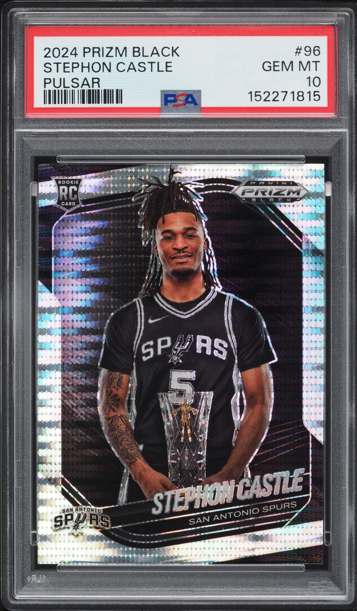 2024 Panini Prizm Black Pulsar Stephon Castle ROOKIE #96 PSA 10 GEM MINT