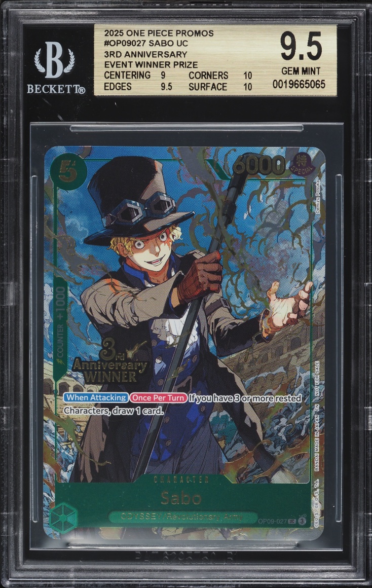 2025 One Piece Promo 3rd Anniversary Event Winner Prize Sabo #OP09