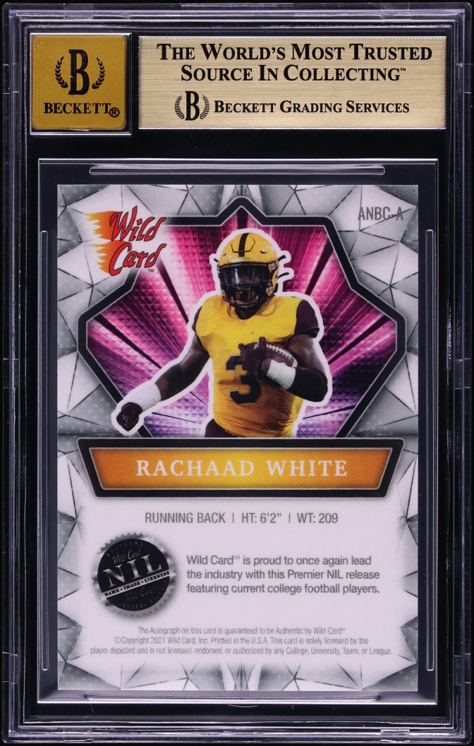 2022 Wild Card Alumination Nil Retail Silver Rachaad White ROOKIE AUTO #ANBCA55 BGS 9.5