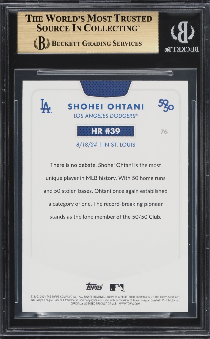 2024 Topps 50/50 Ohtani Kanji Shohei Ohtani #76 BGS 9.5 GEM MINT