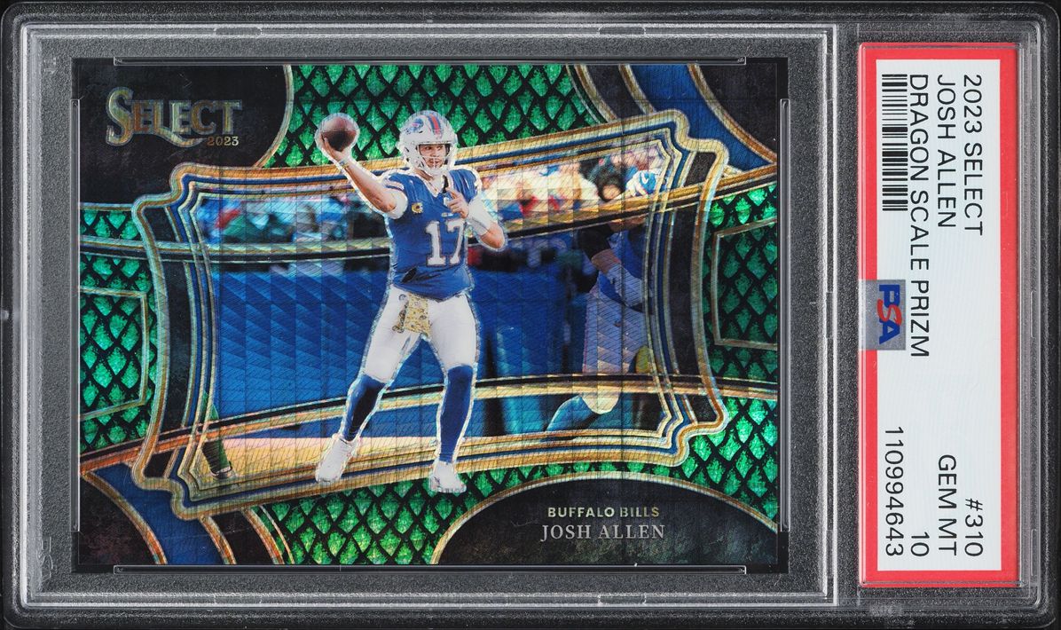2023 Select Field Level Dragon Scale Prizm Josh Allen /70 #310 PSA 10 GEM MINT