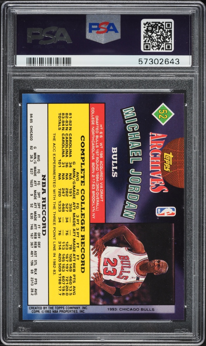 1992 Topps Archives Michael Jordan #52 PSA 8 NM-MT