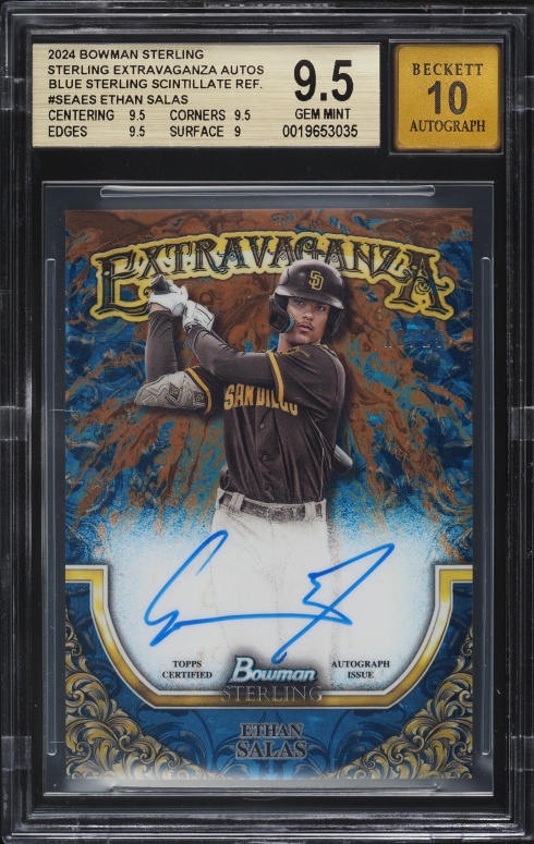 2024 Bowman Sterling Extravaganza Blue Scintillate Refractors