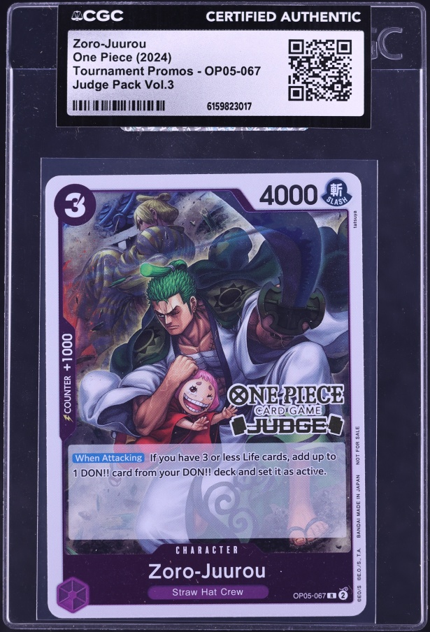 2024 One Piece Tournament Promo Judge 3 Zoro Juurou #OP05-067 CGC AUTH on  Fanatics Collect