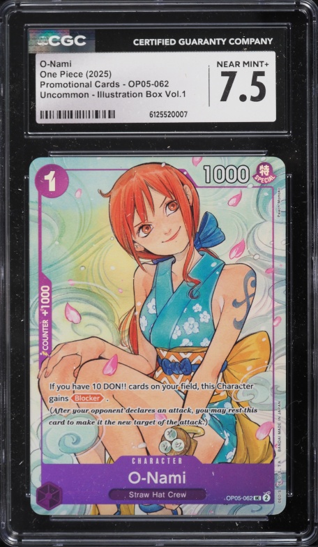 2025 One Piece Promo Illustration Box Vol. 1 O-Nami #OP05-062 BGS