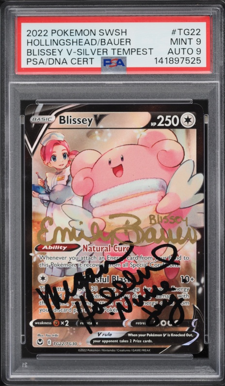 blissey v pokemon card AGS (GEM-MT 10) #183 holofoil pattern or surface detail) Blissey V Got A BIG