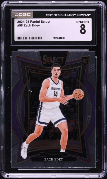 2024 Select Concourse Zach Edey ROOKIE #98 CGC 8 NM-MT