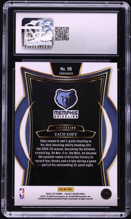 2024 Select Concourse Zach Edey ROOKIE #98 CGC 8 NM-MT