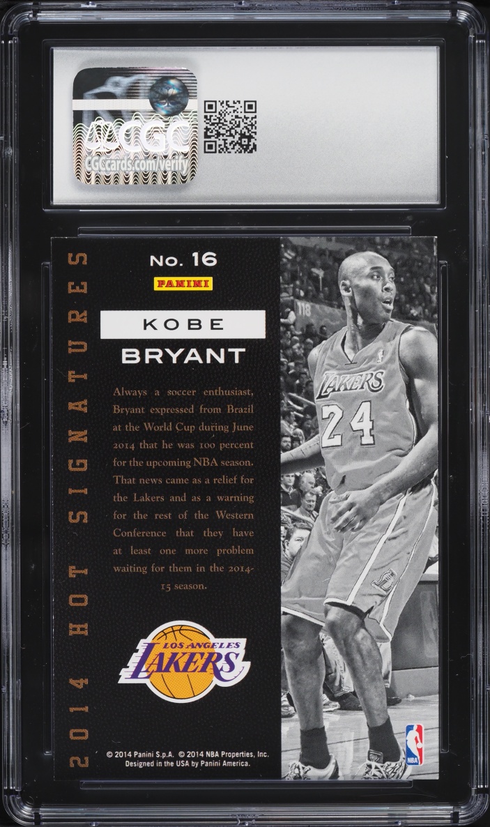 2014 Panini NBA International Hot Signatures Kobe Bryant AUTO #16 CGC 9 MINT