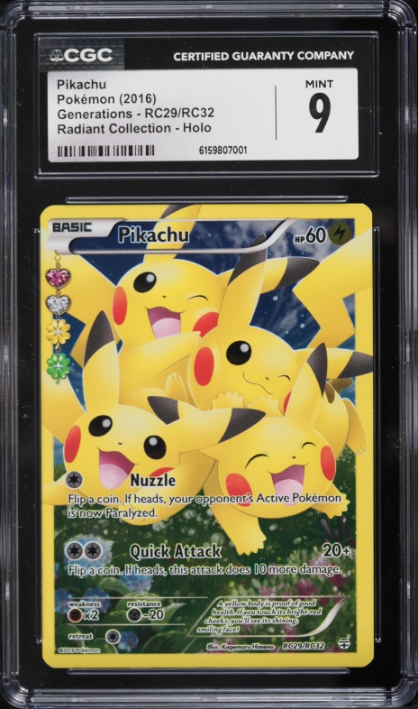 2016 Pokemon XY Generations Pikachu Art Booster Pack PSA 10 GEM