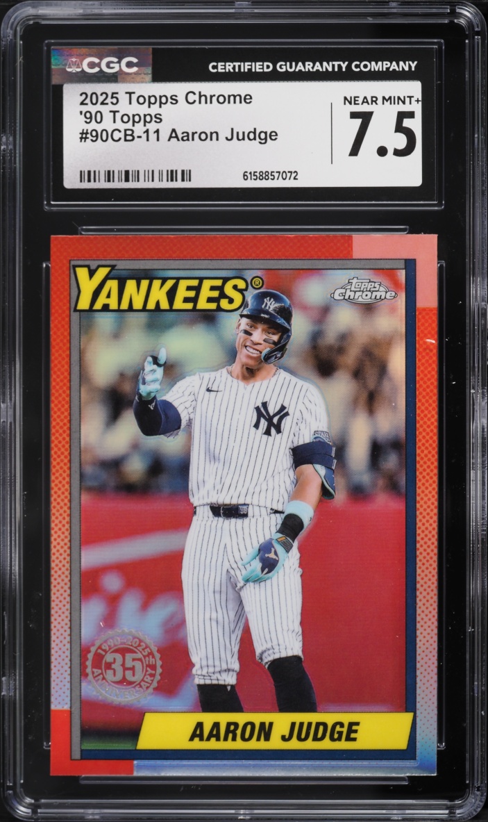 2025 Topps Chrome '90 Aaron Judge #90CB-11 CGC 7.5 NRMT+