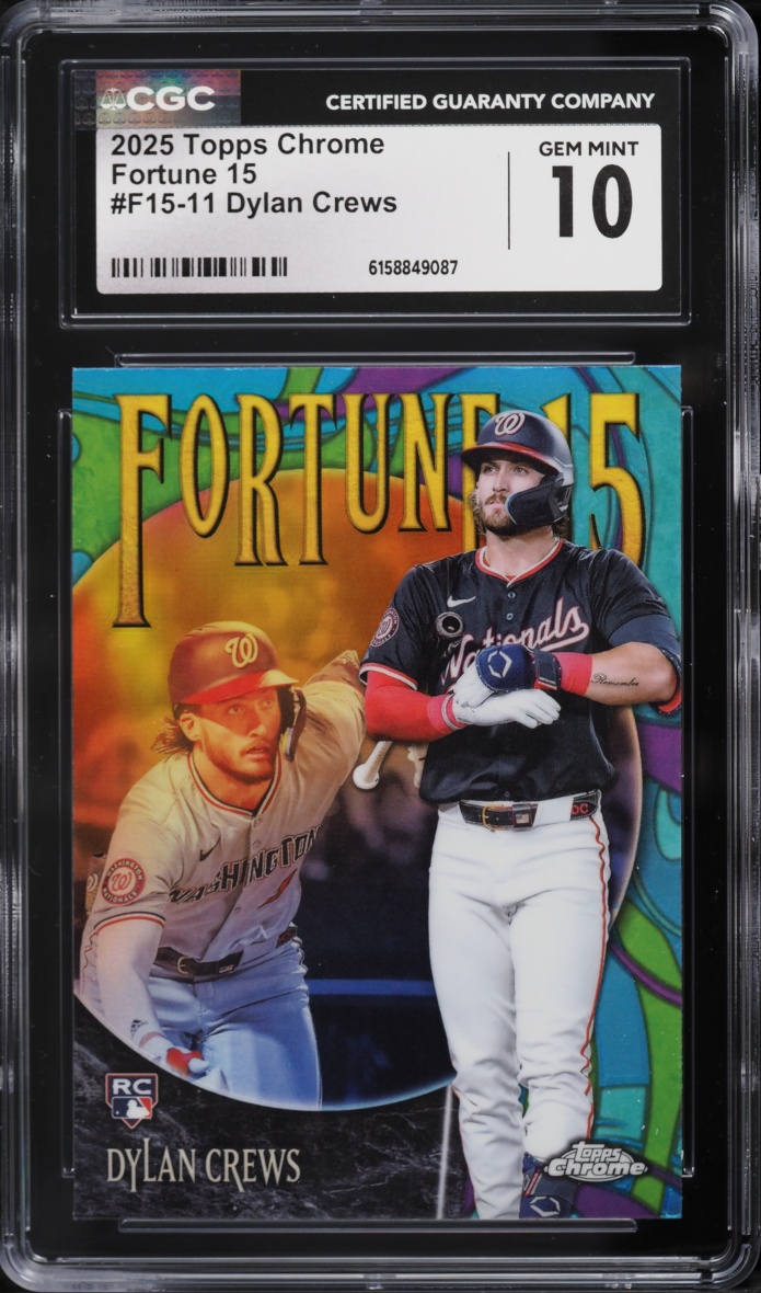 2025 Topps Chrome Fortune 15 Dylan Crews ROOKIE #F15-11 CGC 10 GEM MINT
