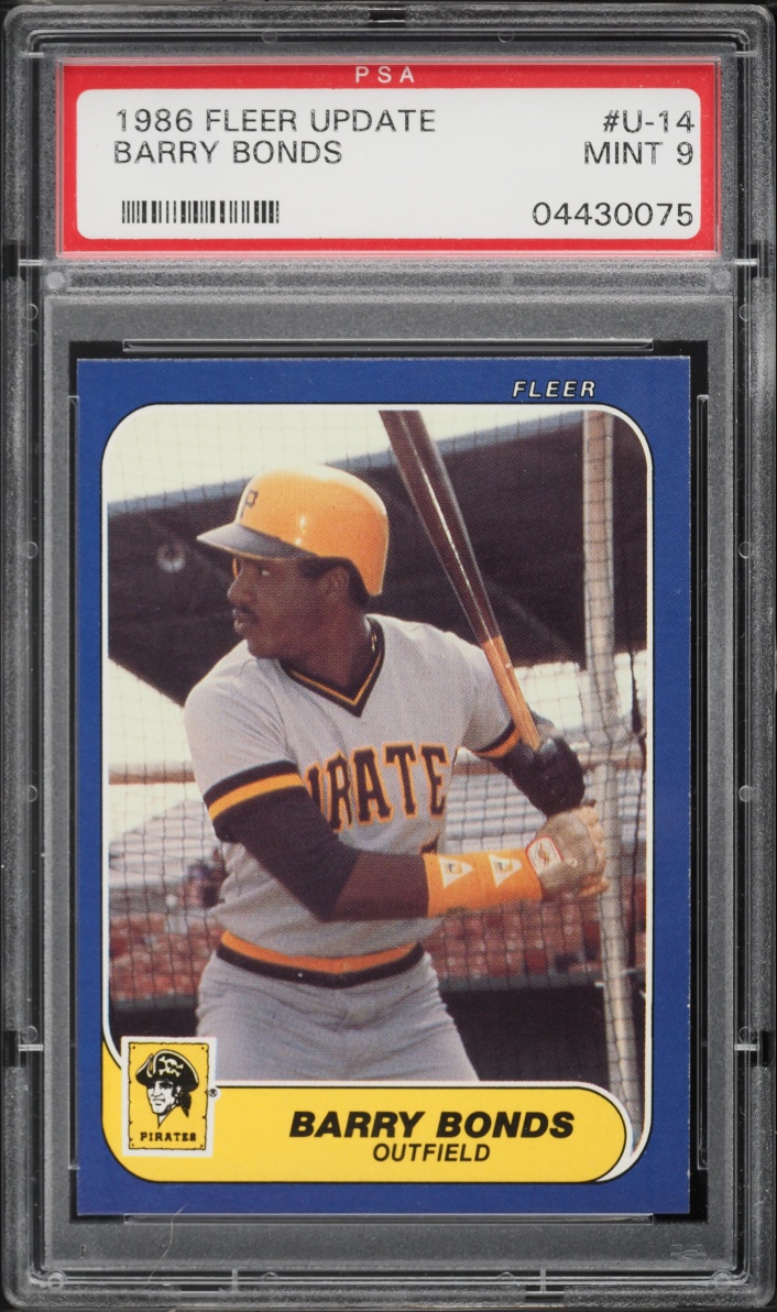 1986 Fleer Update Barry Bonds ROOKIE #U-14 PSA 9 MINT