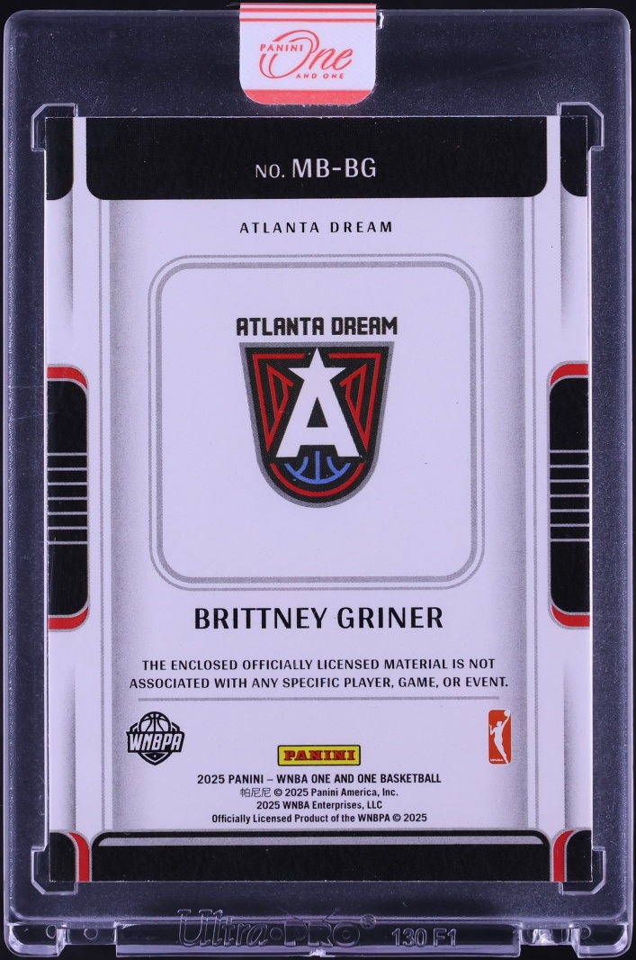 2025 Panini One And One WNBA Brittney Griner PATCH /99 #MB-BG