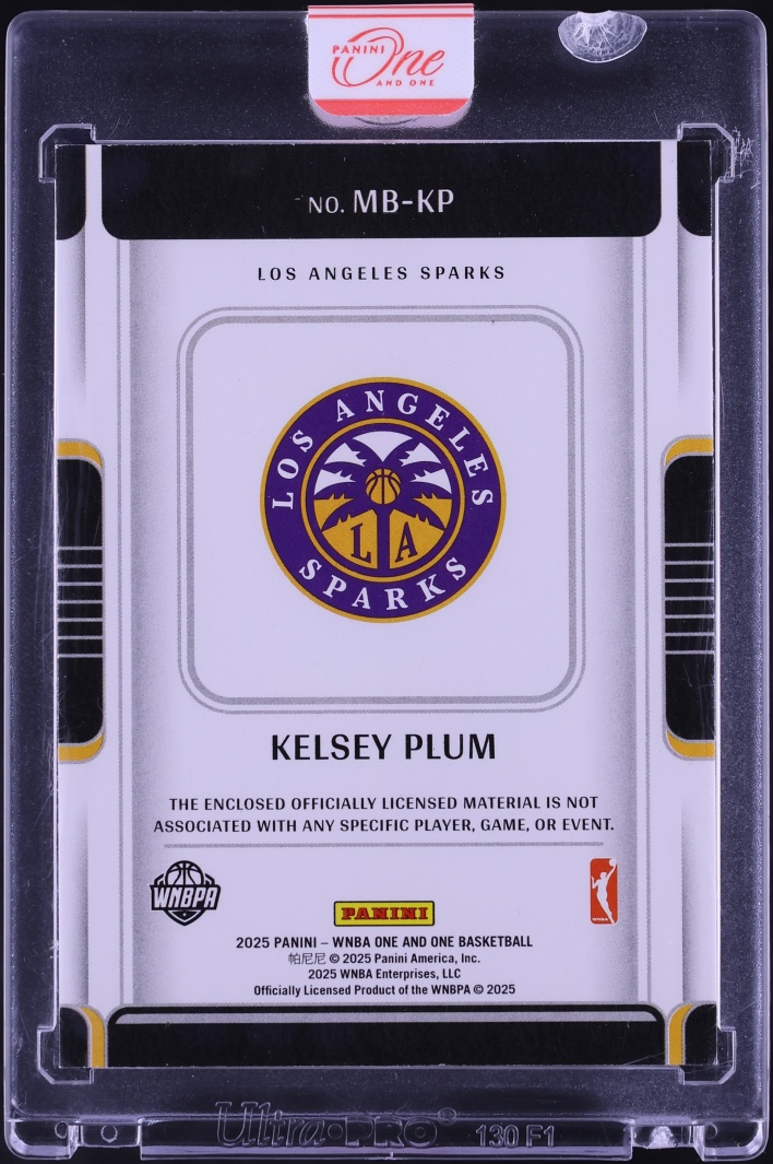 2025 Panini One And One WNBA Blue Kelsey Plum PATCH JERSEY # 10/49 #MB-KP