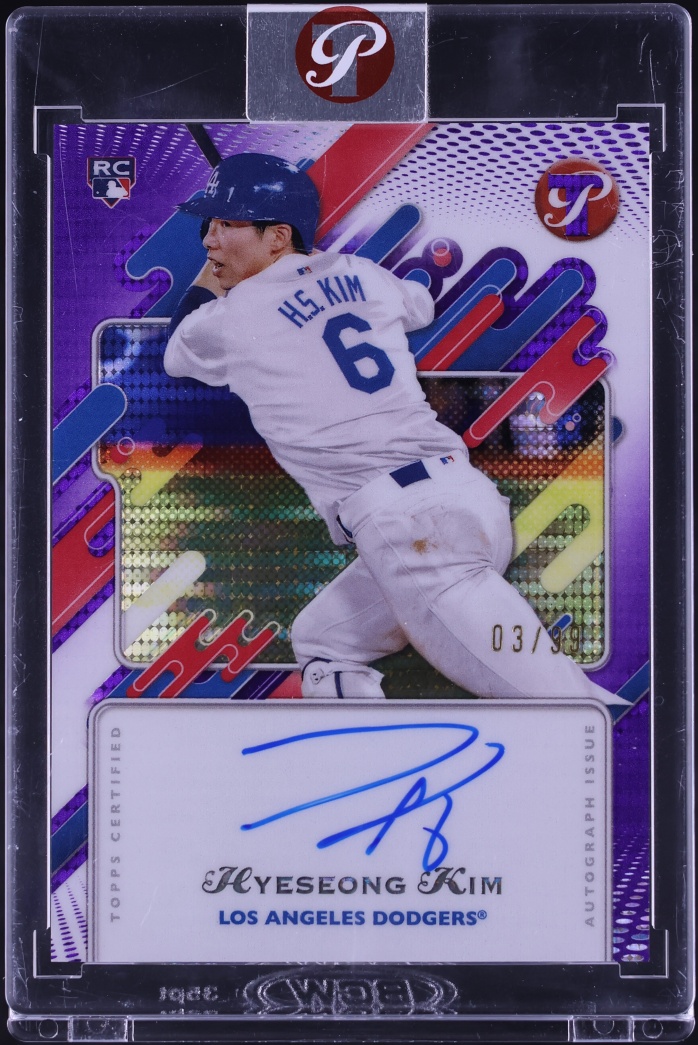 2025 Topps Pristine Purple Pulsar Refractor Hyeseong Kim ROOKIE AUTO /99 #PA-HSK
