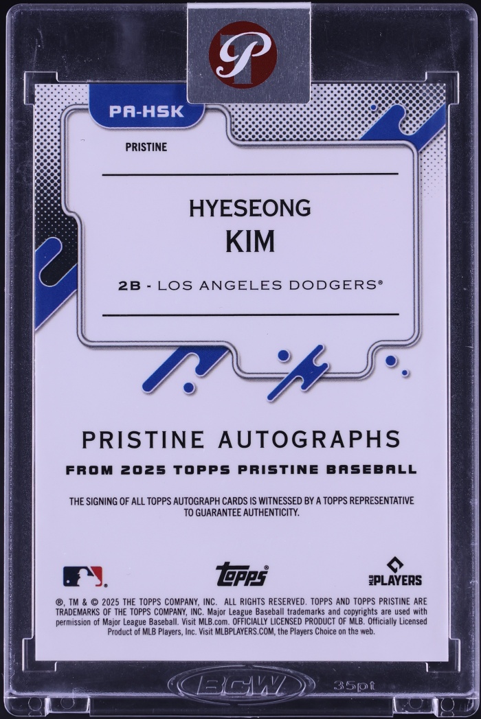 2025 Topps Pristine Purple Pulsar Refractor Hyeseong Kim ROOKIE AUTO /99 #PA-HSK