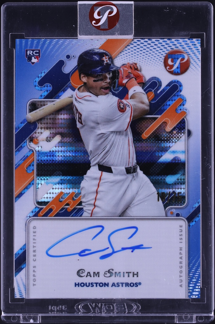 2025 Topps Pristine Blue Pulsar Refractor Cam Smith ROOKIE AUTO /75 #PA-CAM