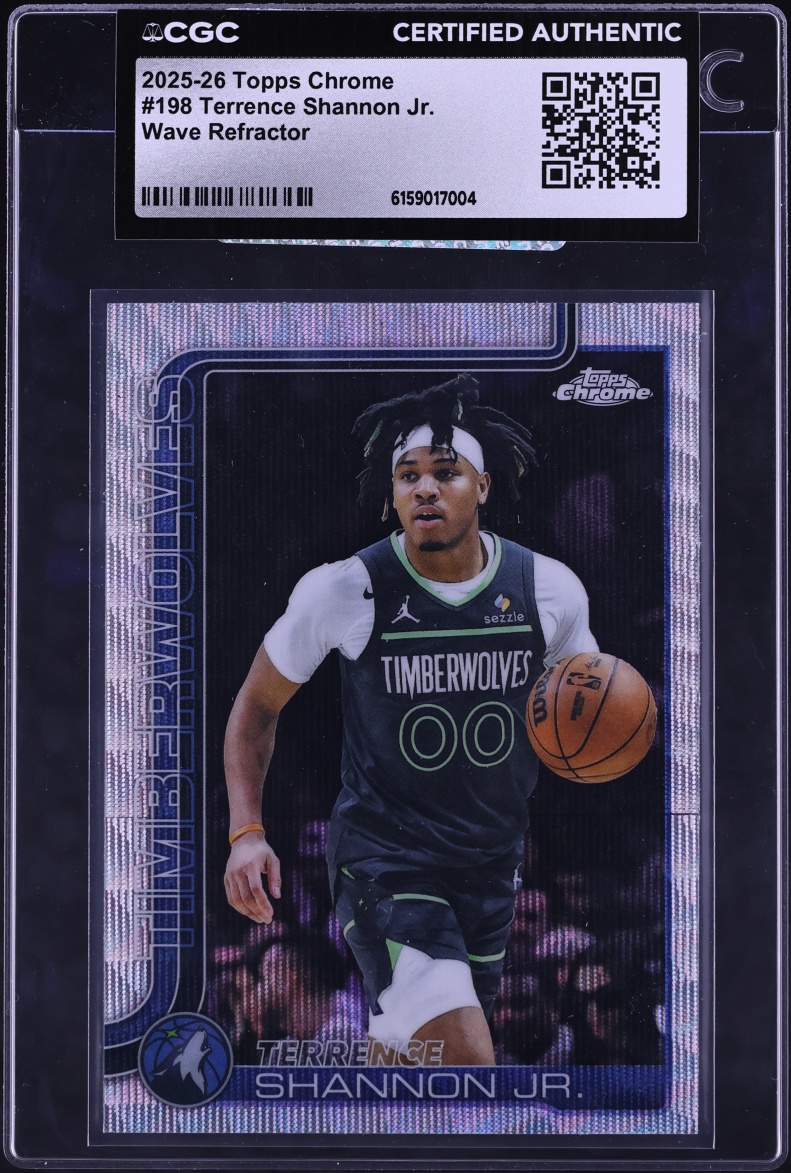 2025 Topps Chrome Wave Refractor Terrence Shannon Jr. #198 CGC AUTH
