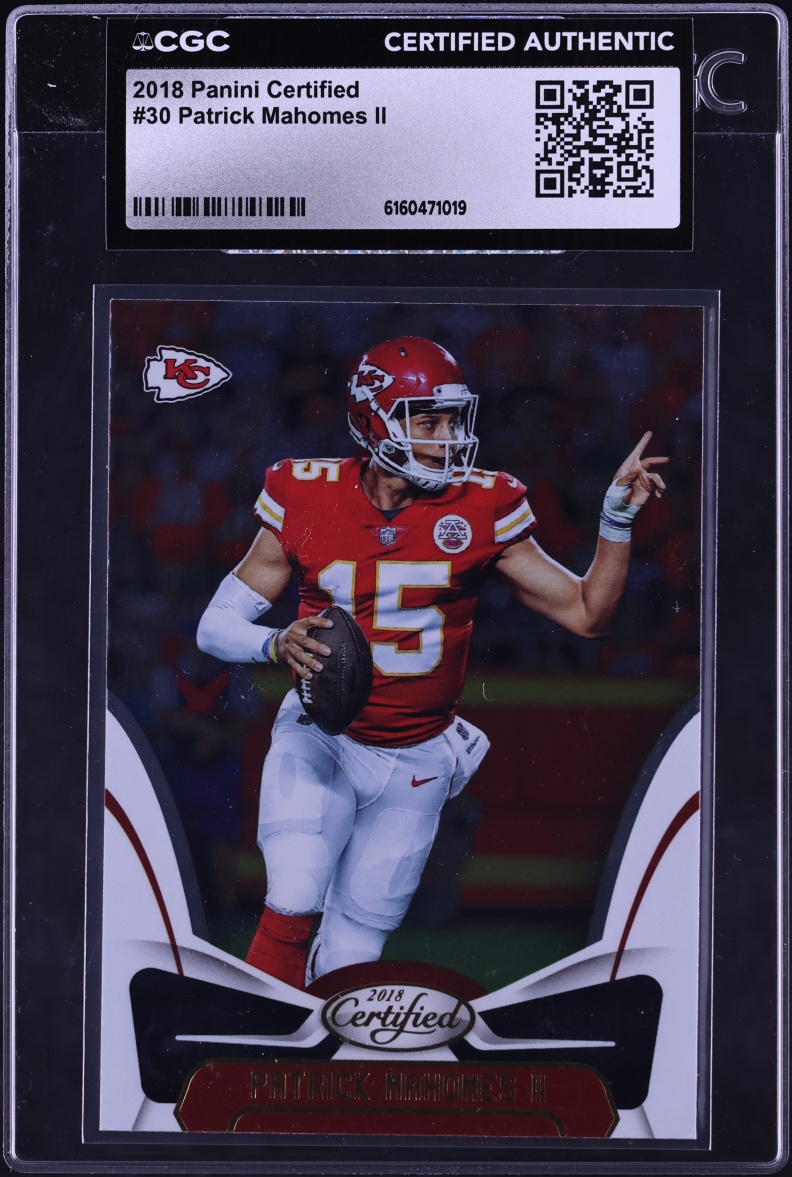 2018 Panini Certified Patrick Mahomes II #30 CGC AUTH