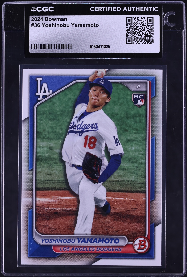 2024 Bowman Yoshinobu Yamamoto ROOKIE #36 CGC AUTH