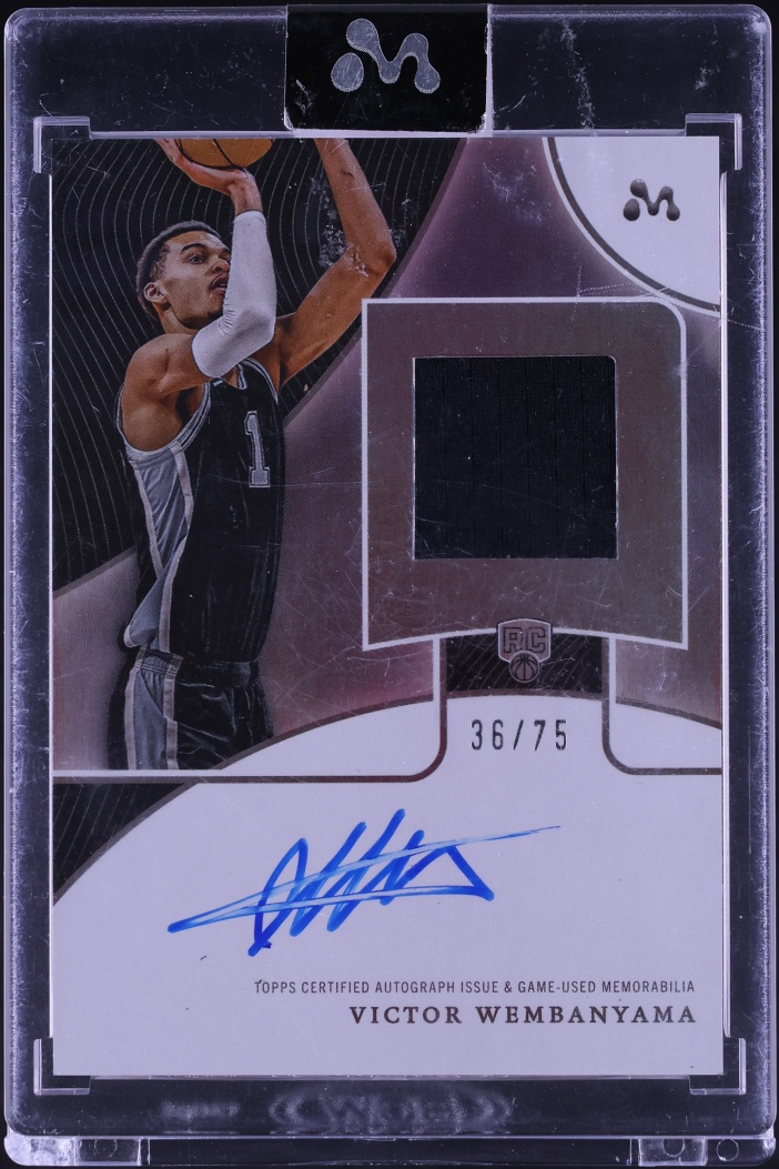 2023 Topps Mercury French Language Victor Wembanyama ROOKIE PATCH AUTO /75 #WAR-7B