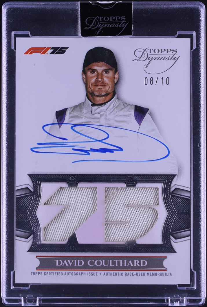 2025 Topps Dynasty Formula 1 F1 Legendary David Coulthard PATCH AUTO /10 #LPA-DCOII