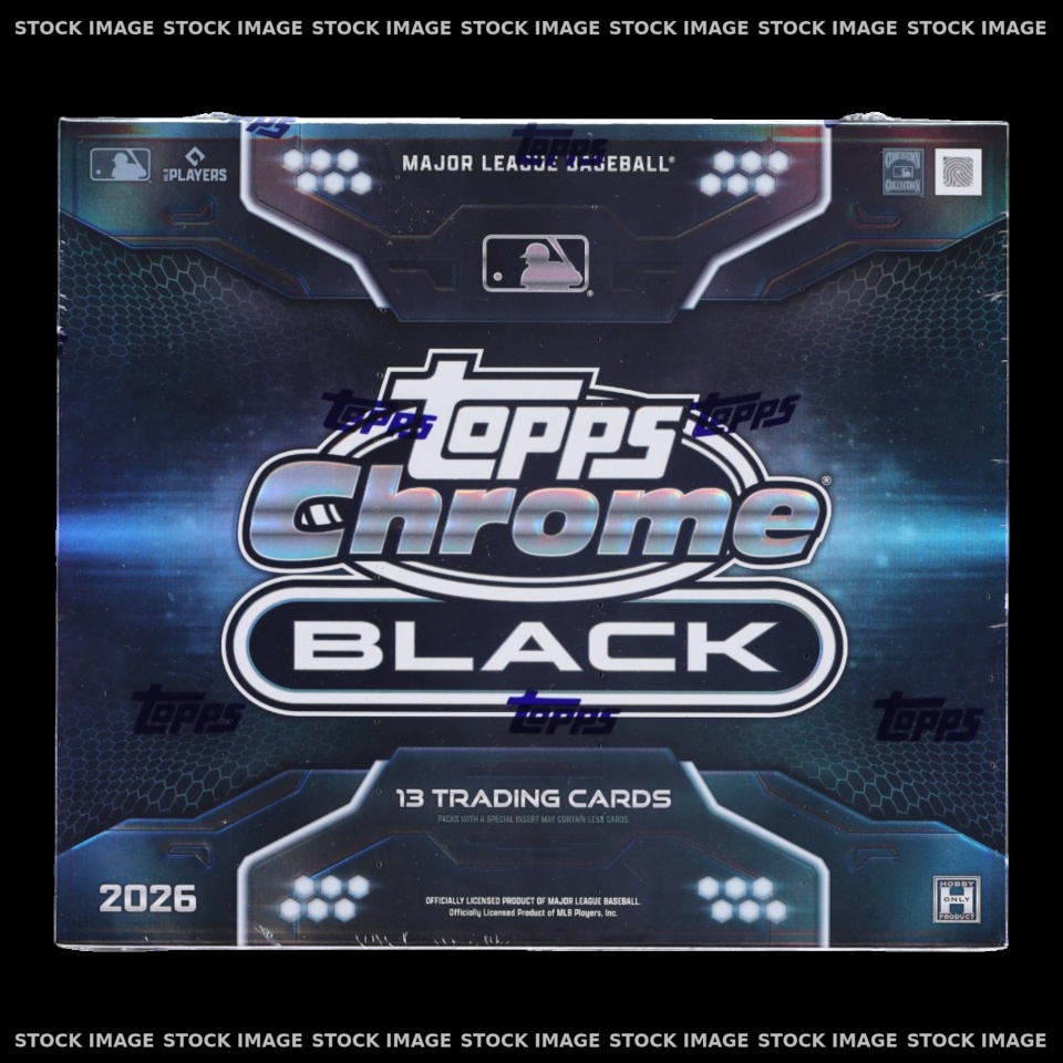 2026 Topps Chrome Black Baseball Sealed Hobby Box, 2ct Packs