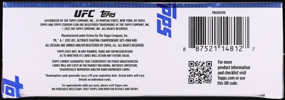 2025 Topps Stadium Club UFC Sealed Mega Box, 6ct Packs