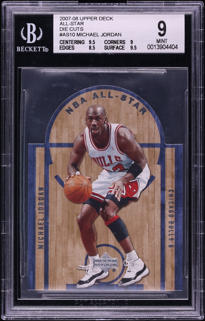 2007 Upper Deck All-Star Die-Cut Michael Jordan #AS-10 BGS 9 MINT