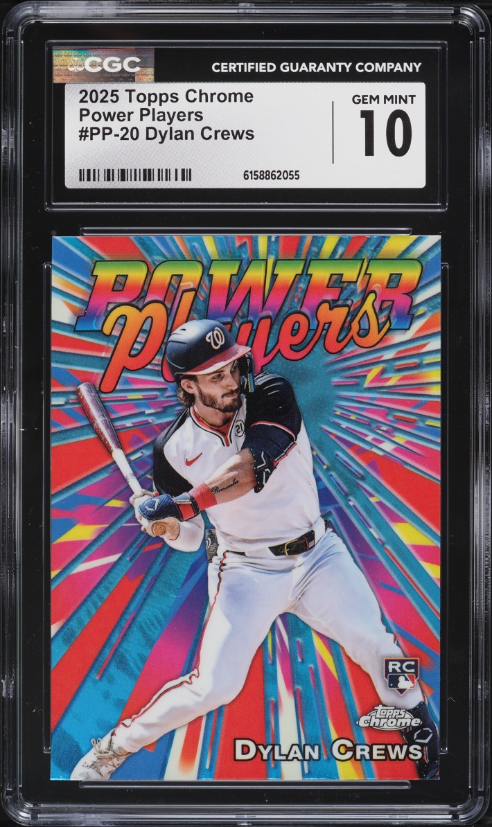 2025 Topps Chrome Power Players Dylan Crews ROOKIE #PP-20 CGC 10 GEM MINT