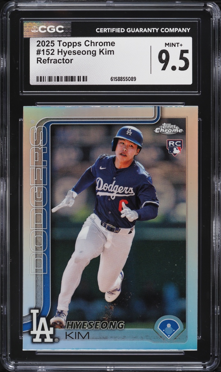 2025 Topps Chrome Refractor Hyeseong Kim ROOKIE #152 CGC 9.5 MINT+